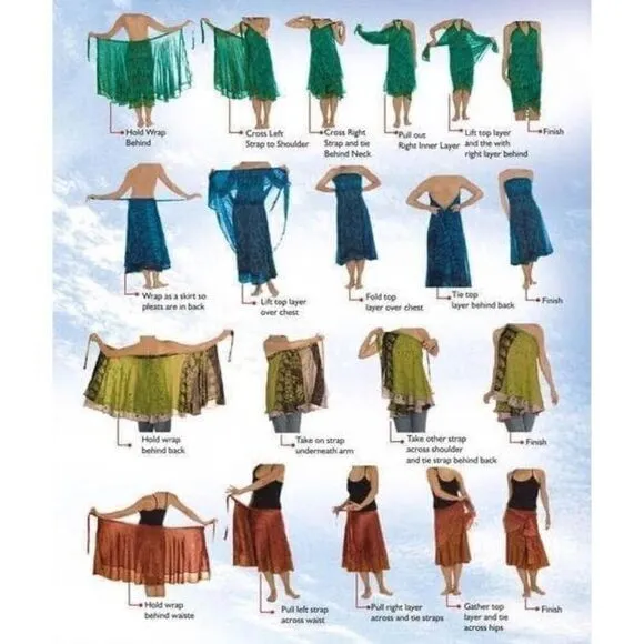 Darn Good Yarn Sari Silk Wrap Skirt