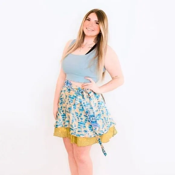 Darn Good Yarn Sari Silk Wrap Skirt