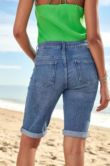 Denim Knee Shorts