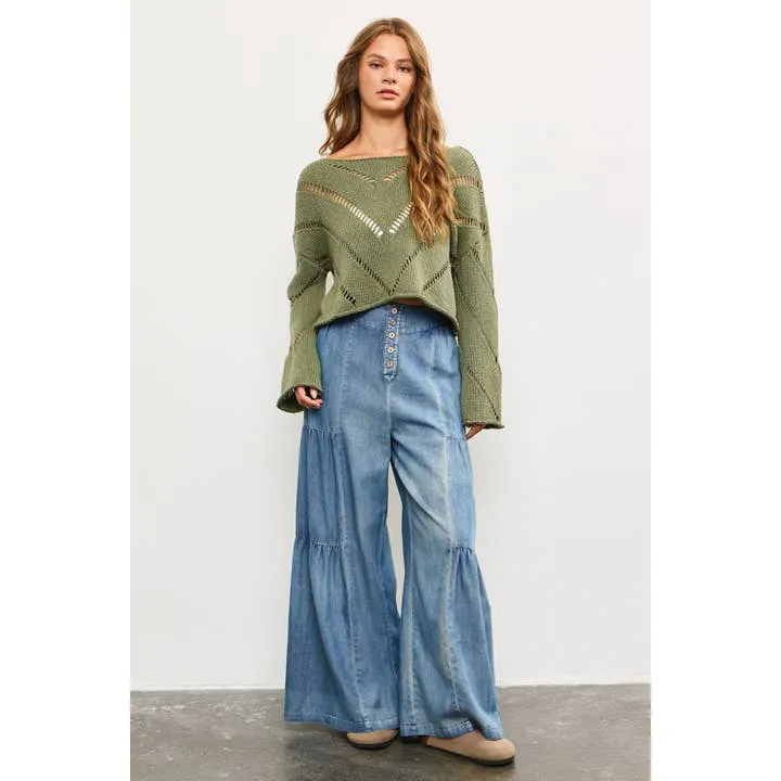 DISTRESSED CUT-OFF KNIT TOP