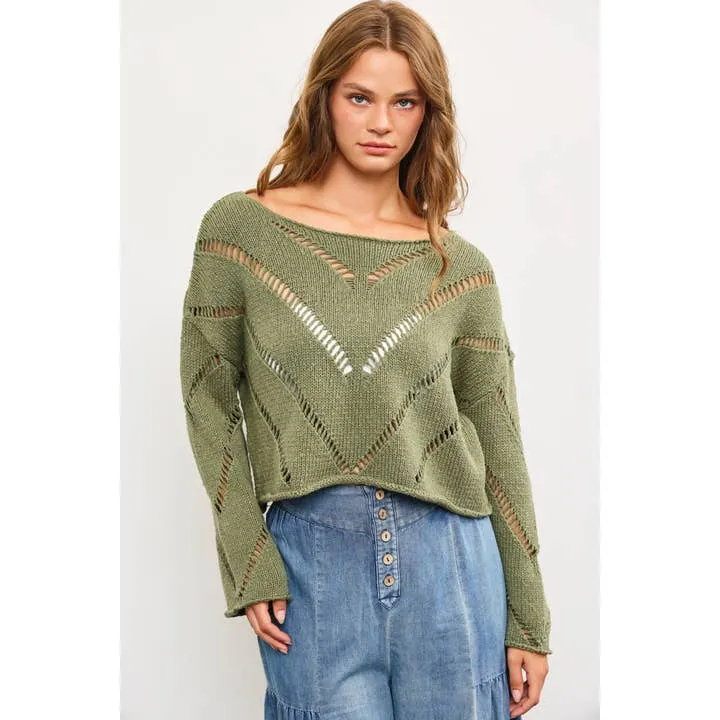 DISTRESSED CUT-OFF KNIT TOP