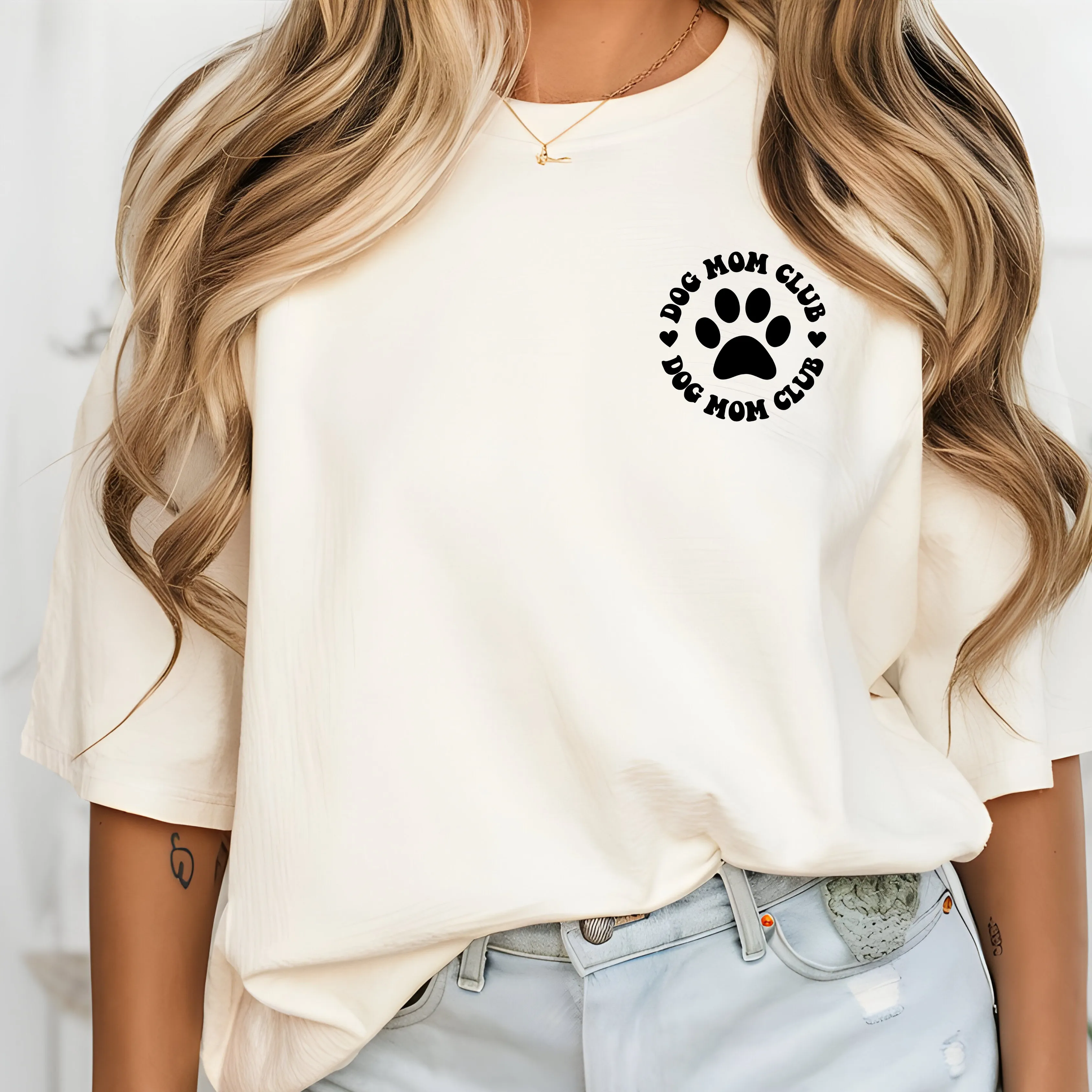Dog mom club comfort colors tee