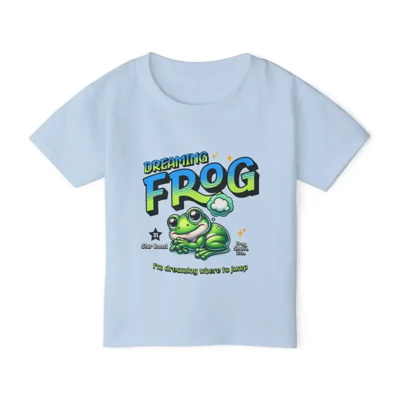 Dreaming Frog Heavy Cotton Toddler Tee for Active Kids