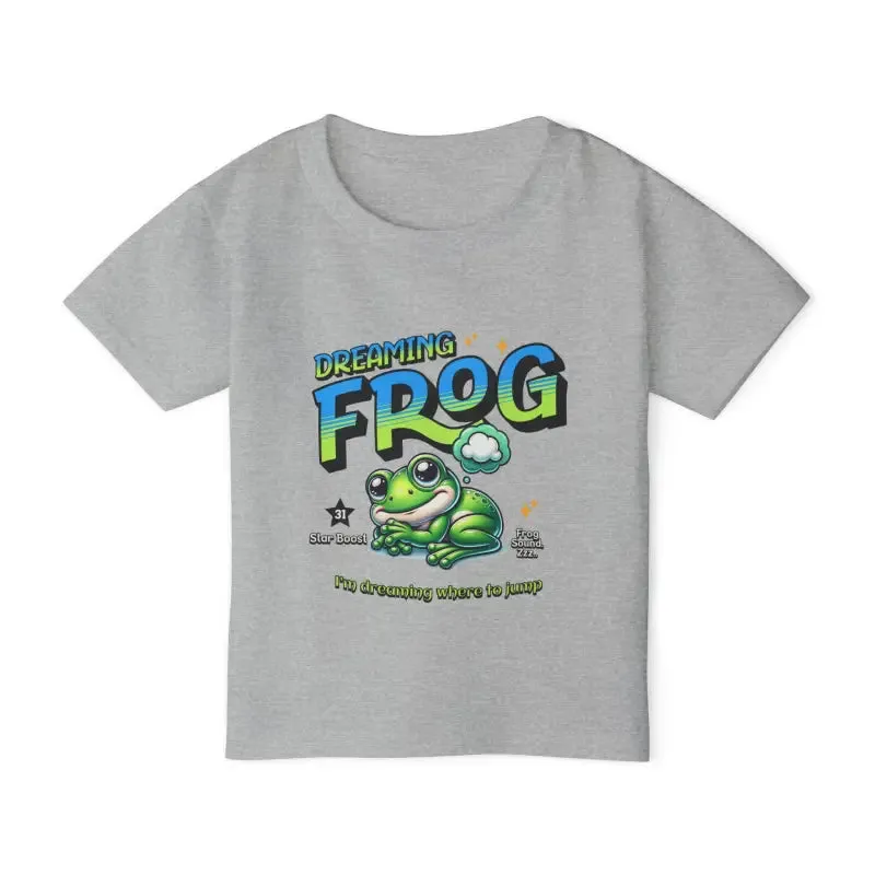 Dreaming Frog Heavy Cotton Toddler Tee for Active Kids
