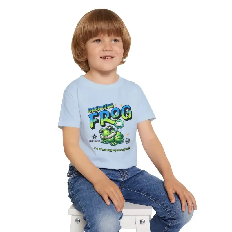 Dreaming Frog Heavy Cotton Toddler Tee for Active Kids