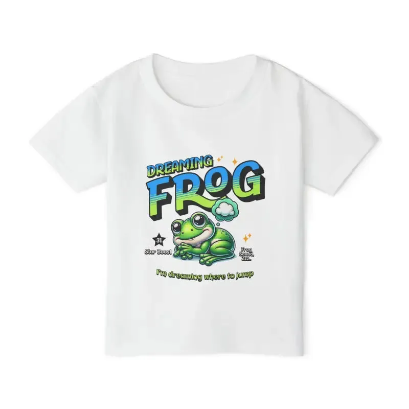 Dreaming Frog Heavy Cotton Toddler Tee for Active Kids