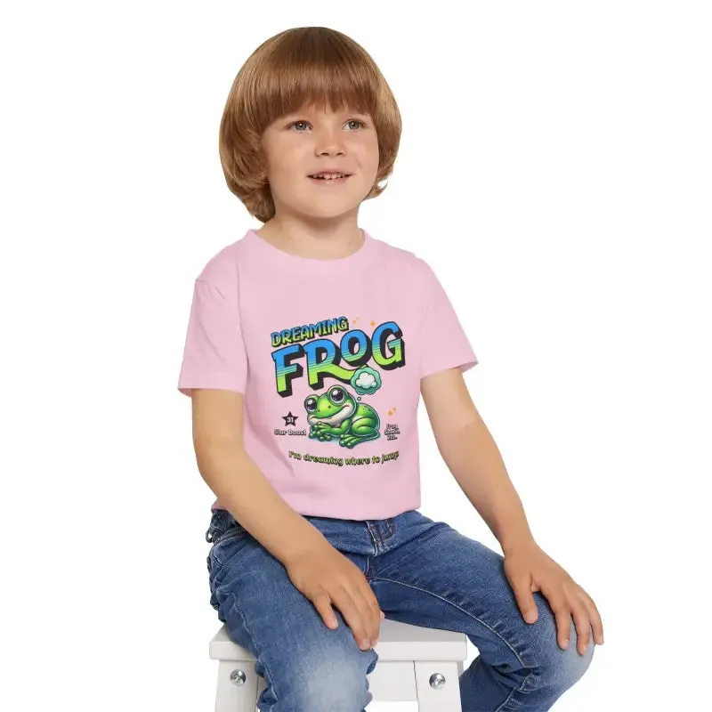 Dreaming Frog Heavy Cotton Toddler Tee for Active Kids