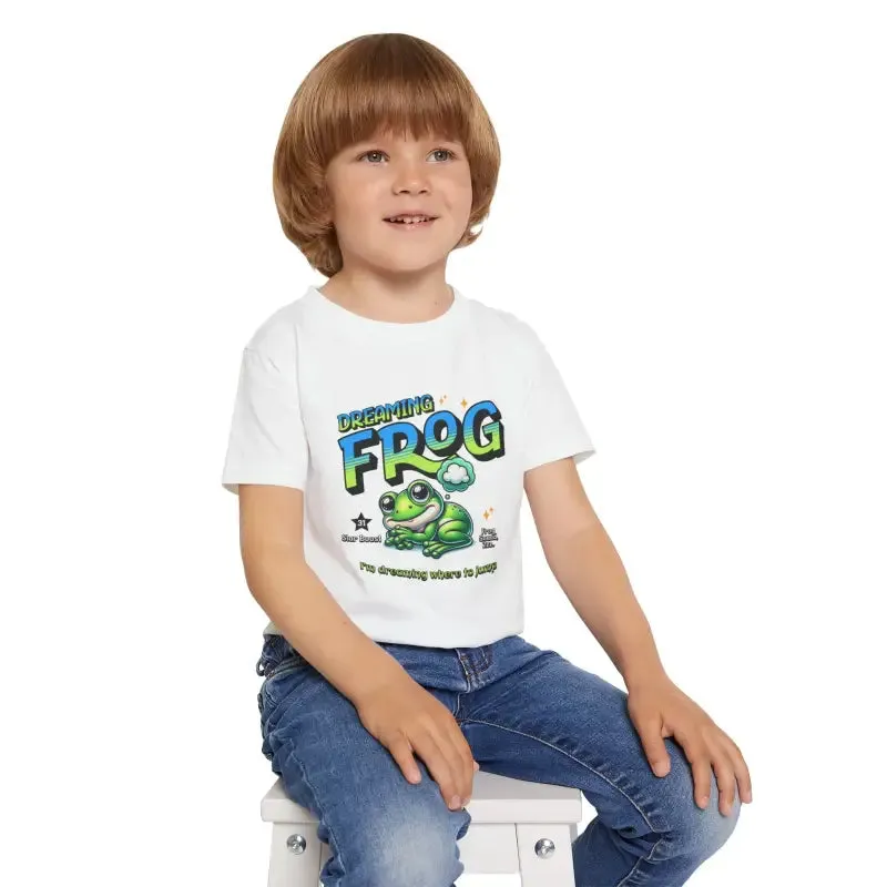 Dreaming Frog Heavy Cotton Toddler Tee for Active Kids