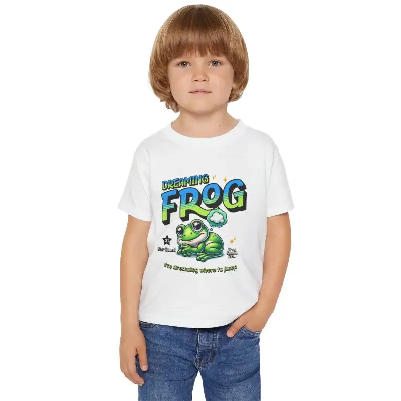 Dreaming Frog Heavy Cotton Toddler Tee for Active Kids
