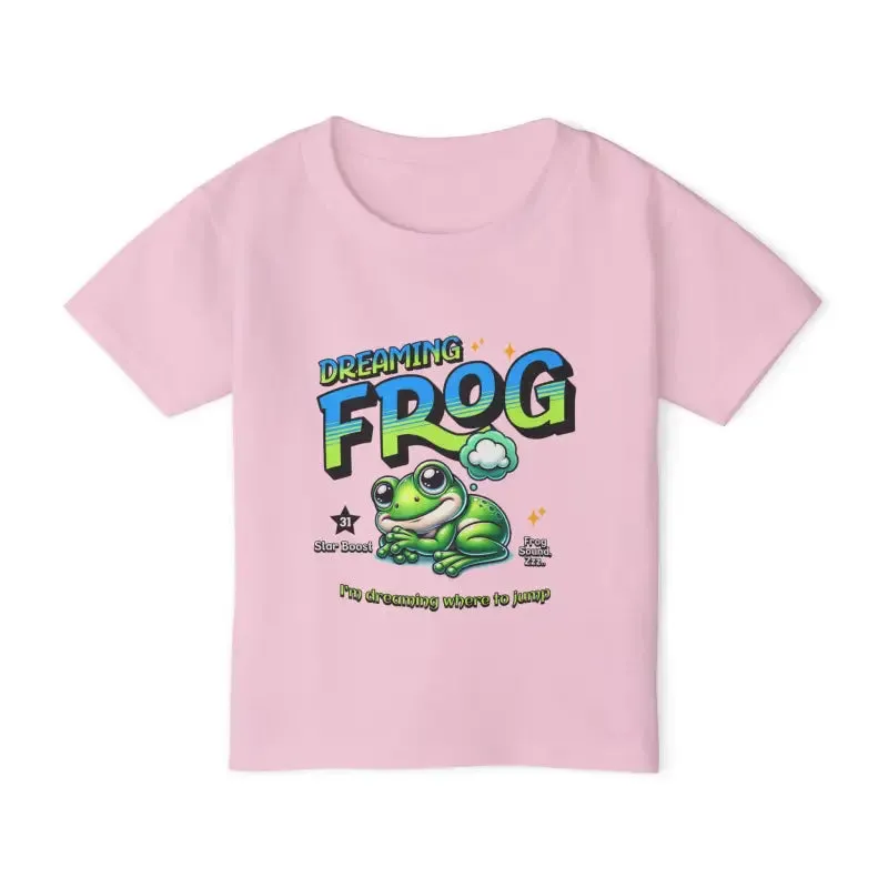 Dreaming Frog Heavy Cotton Toddler Tee for Active Kids