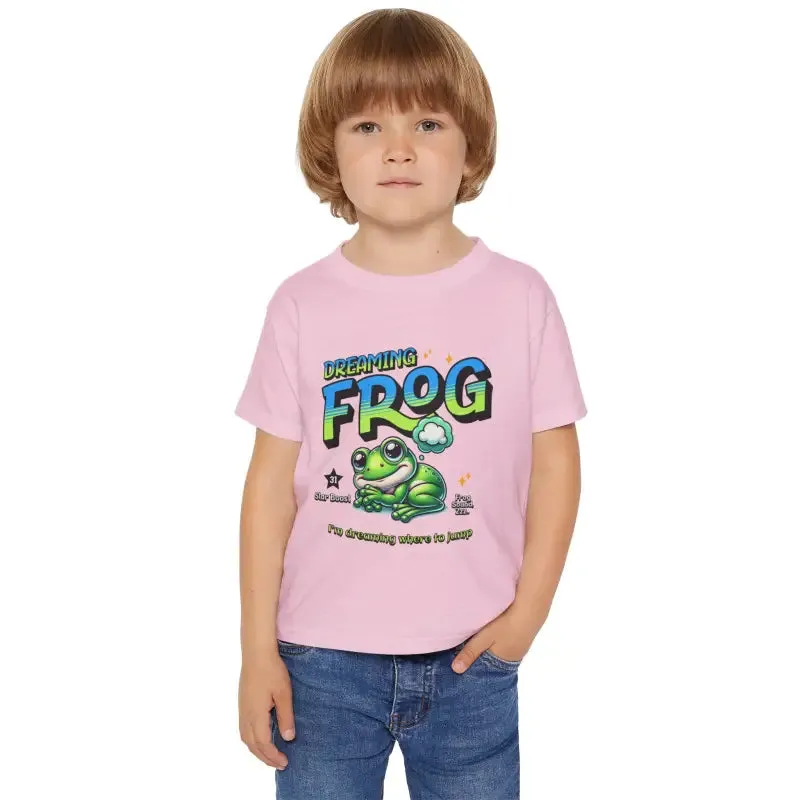 Dreaming Frog Heavy Cotton Toddler Tee for Active Kids