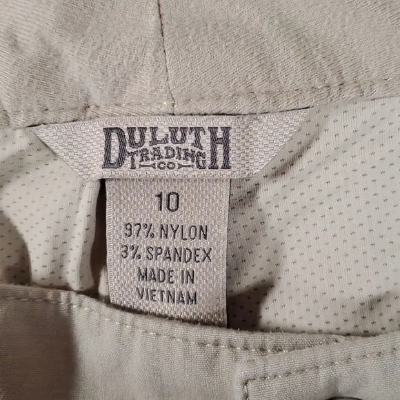 Duluth Trading Company Dry on the Fly Woman’s Army Khaki Tan Skort Size‎ 10