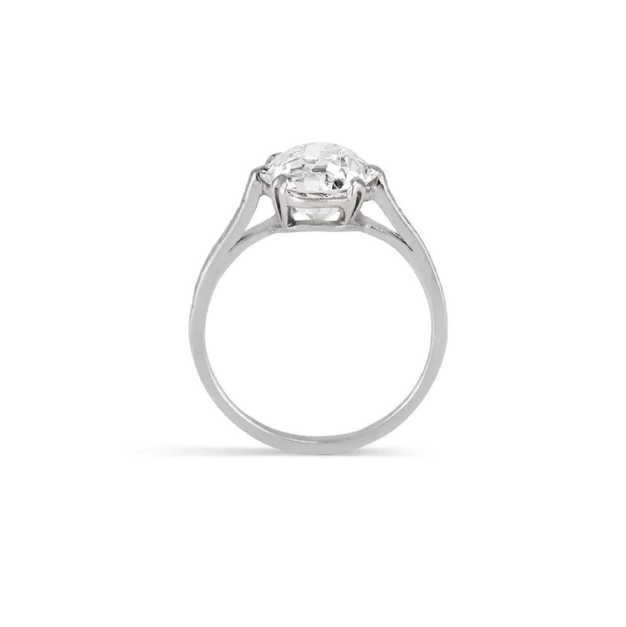 Edwardian Old European Cut Diamond Cluster Engagement Ring, 2.12CT Moissanite 14k Gold Vintage Ring for her