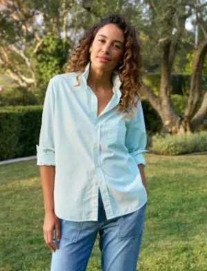 Eileen Relaxed Button-Up - Green Stripe