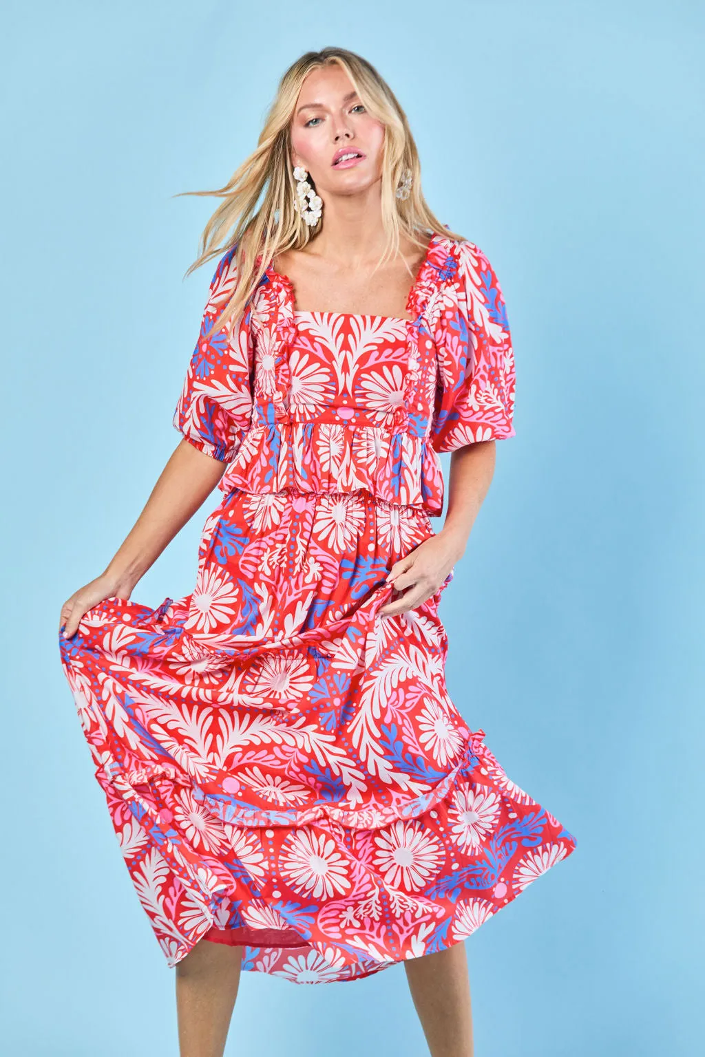 Emma Skirt in Sparkler Jardin