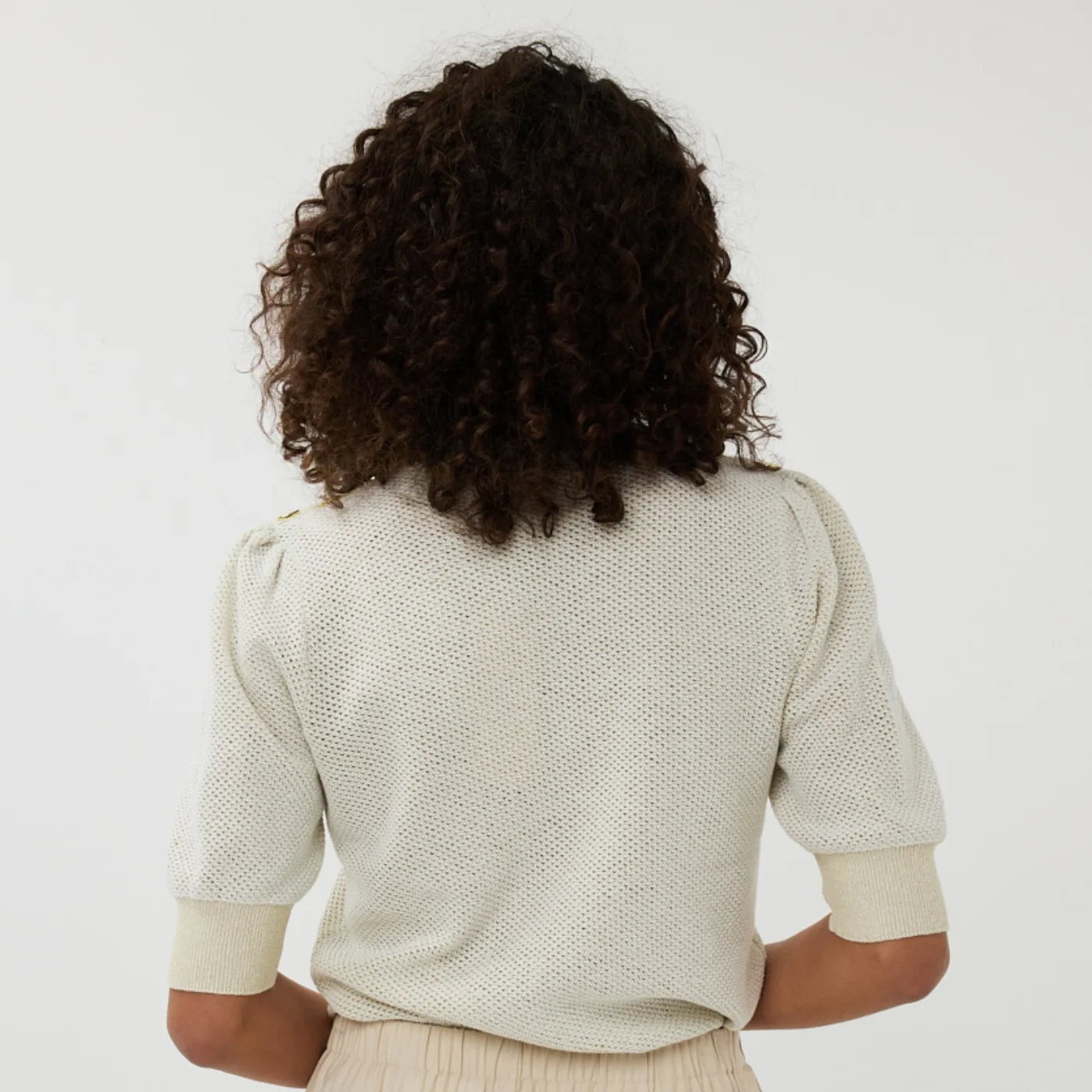 Esqualo Open Knit Half Sleeve Sweater