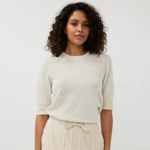 Esqualo Open Knit Half Sleeve Sweater
