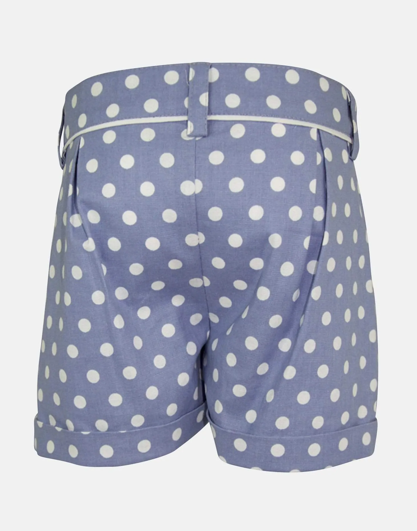 Evelyn: Periwinkle spot shorts