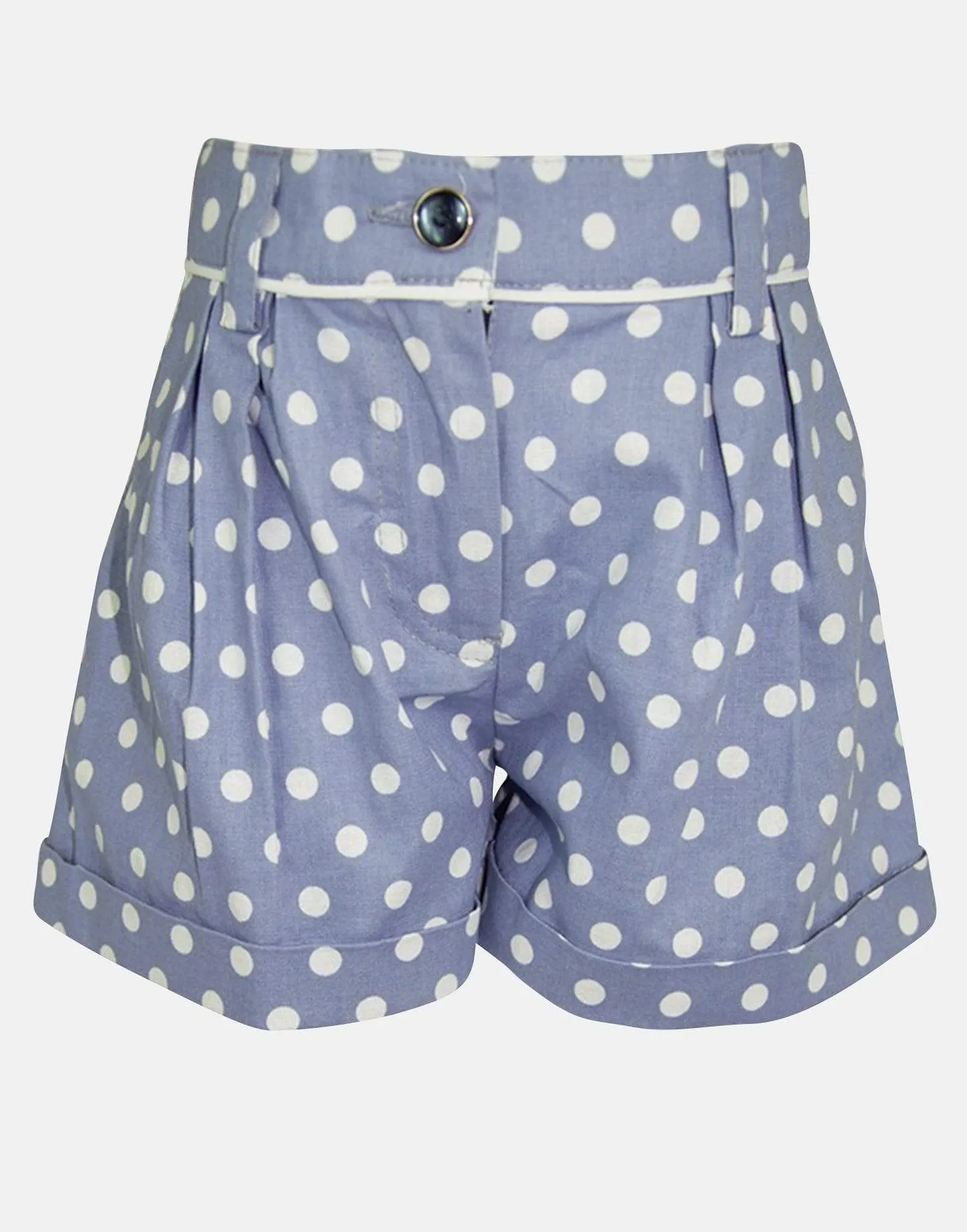 Evelyn: Periwinkle spot shorts