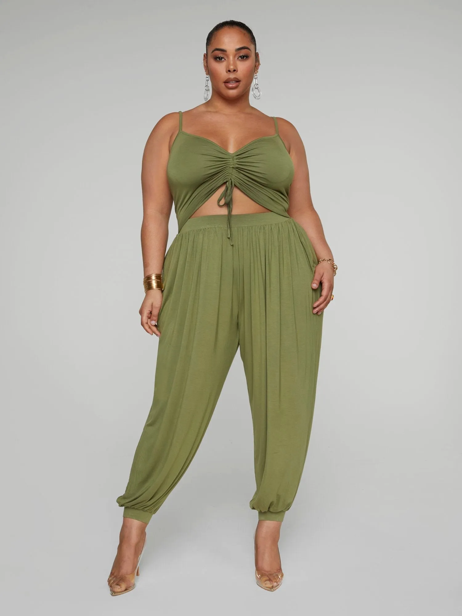 Fashion To Figure - Ava Cutout Harem Jumpsuit