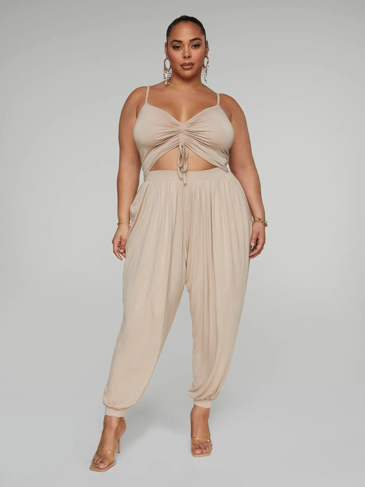 Fashion To Figure - Ava Cutout Harem Jumpsuit