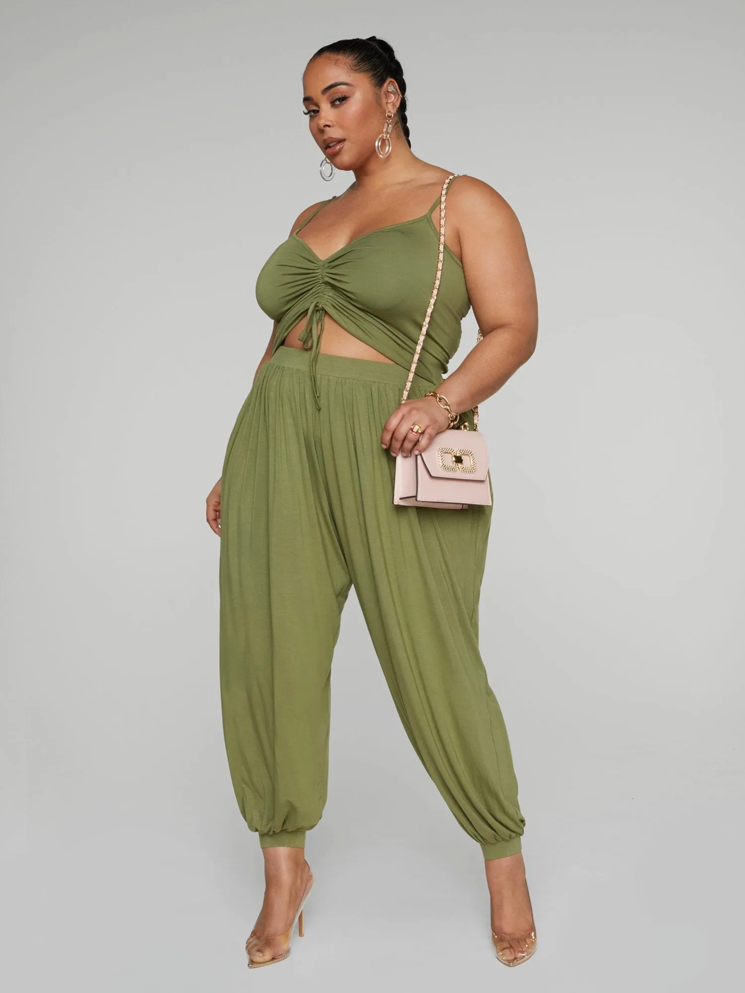 Fashion To Figure - Ava Cutout Harem Jumpsuit