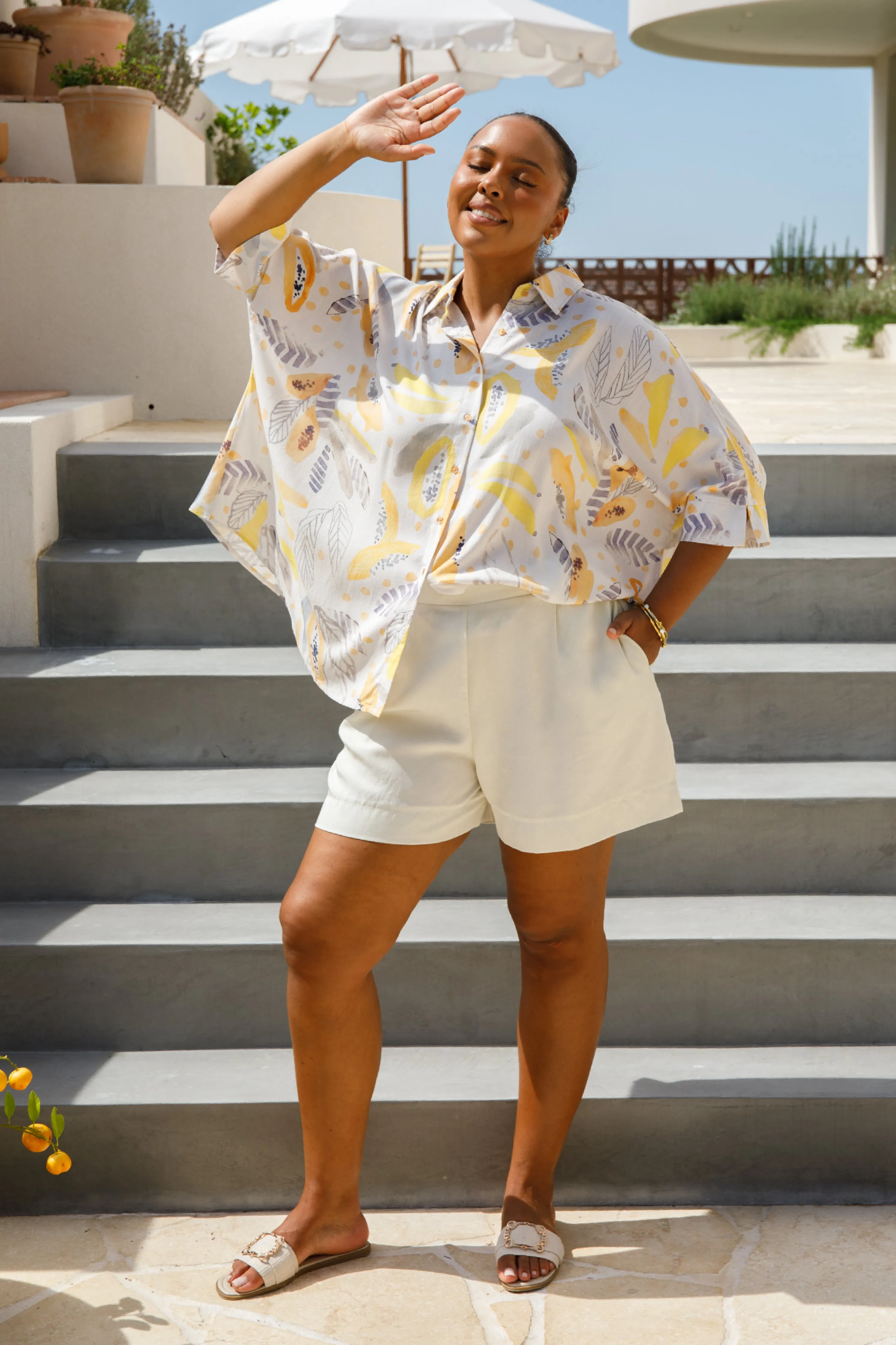 Florence Shirt | White Fruit Punch | FINAL SALE