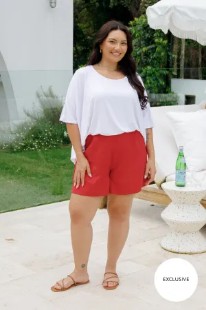 Florence Shorts | Cherry Red | FINAL SALE