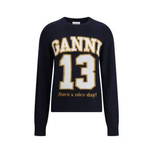 Ganni Baseball Sweater