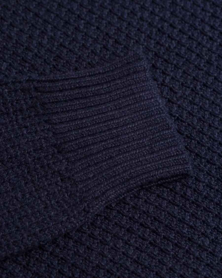 GANT Marine Men's The Texture Sweater 84194 Size M $155 NWT