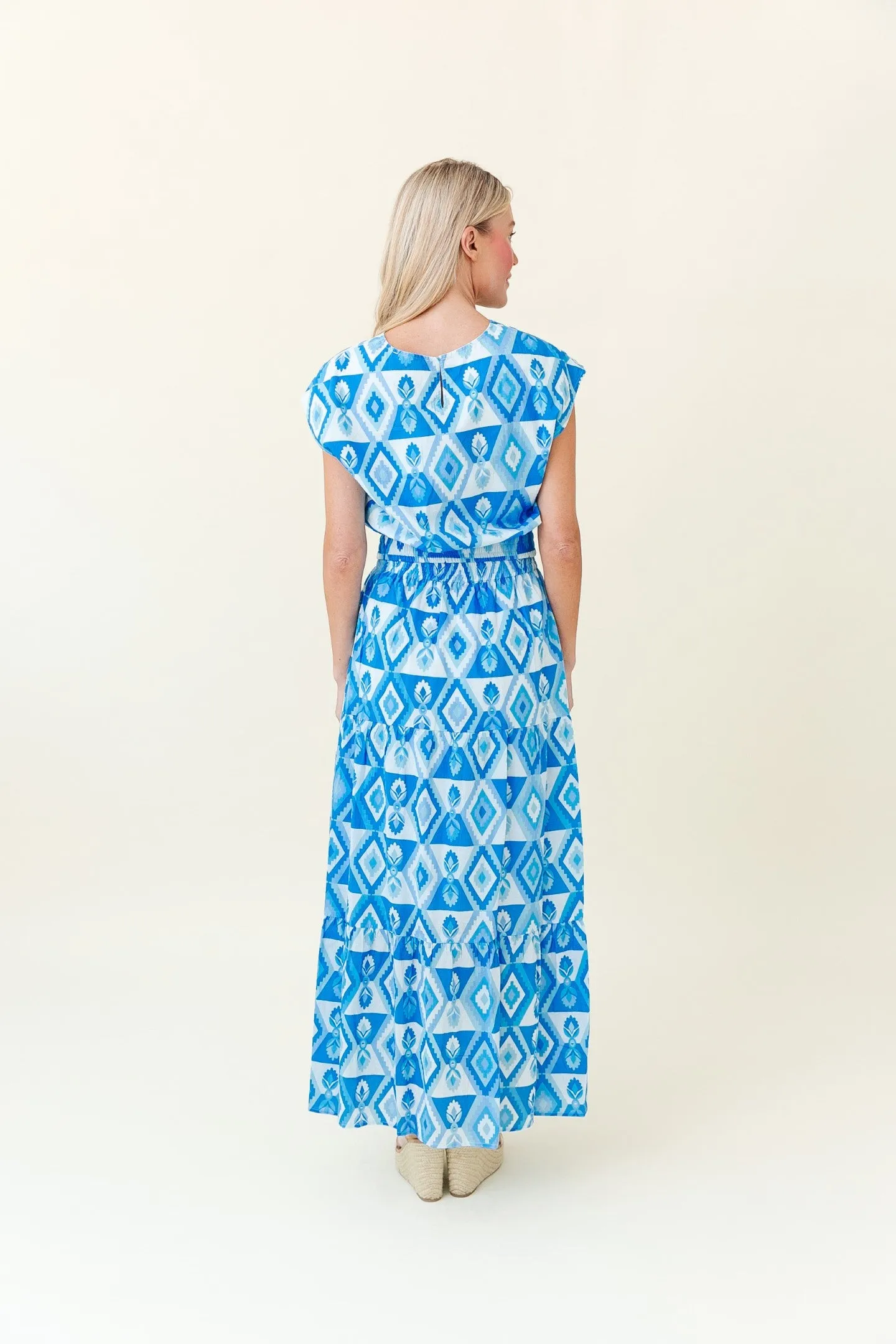 Gardenia Skirt in Lapis Geo