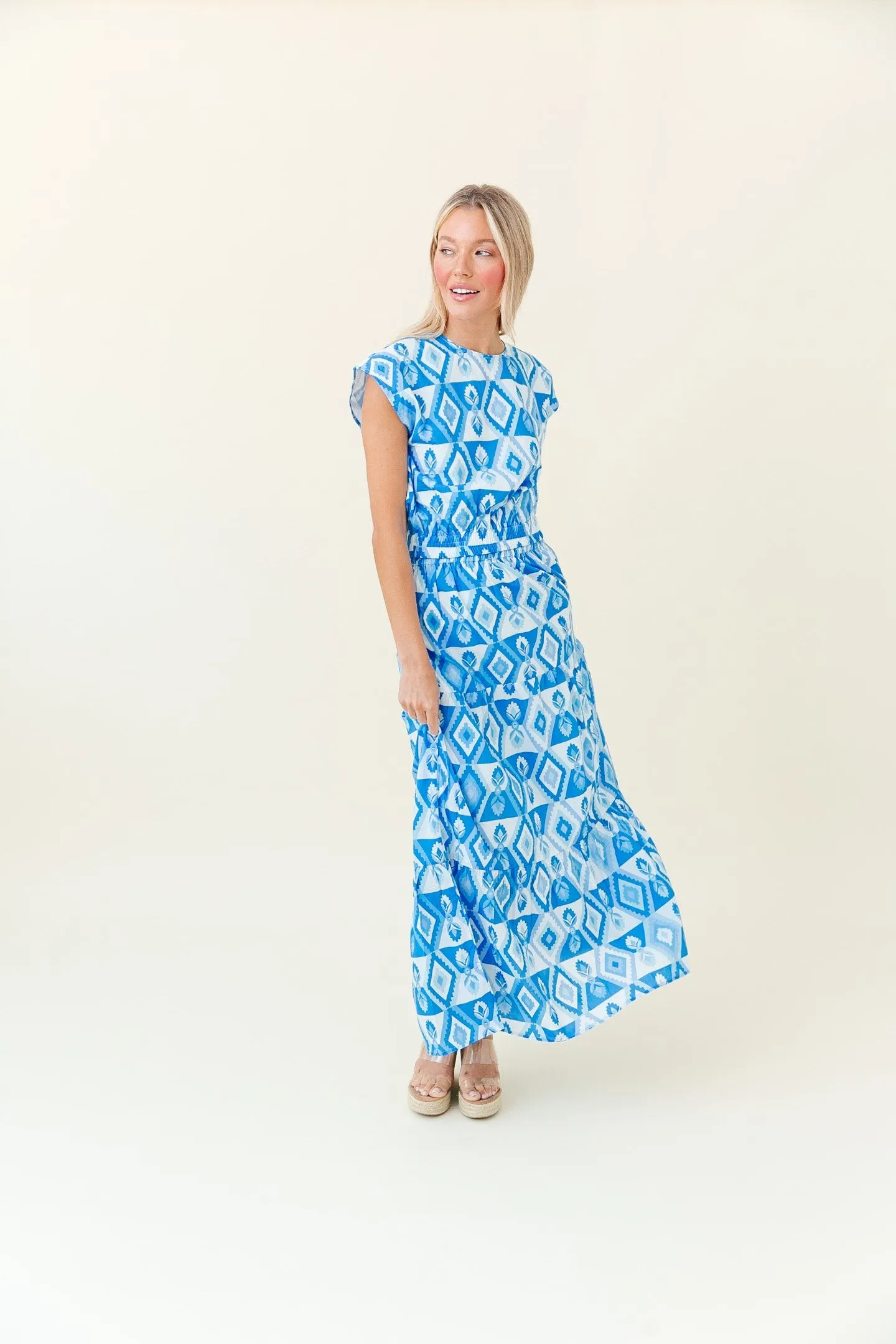 Gardenia Skirt in Lapis Geo