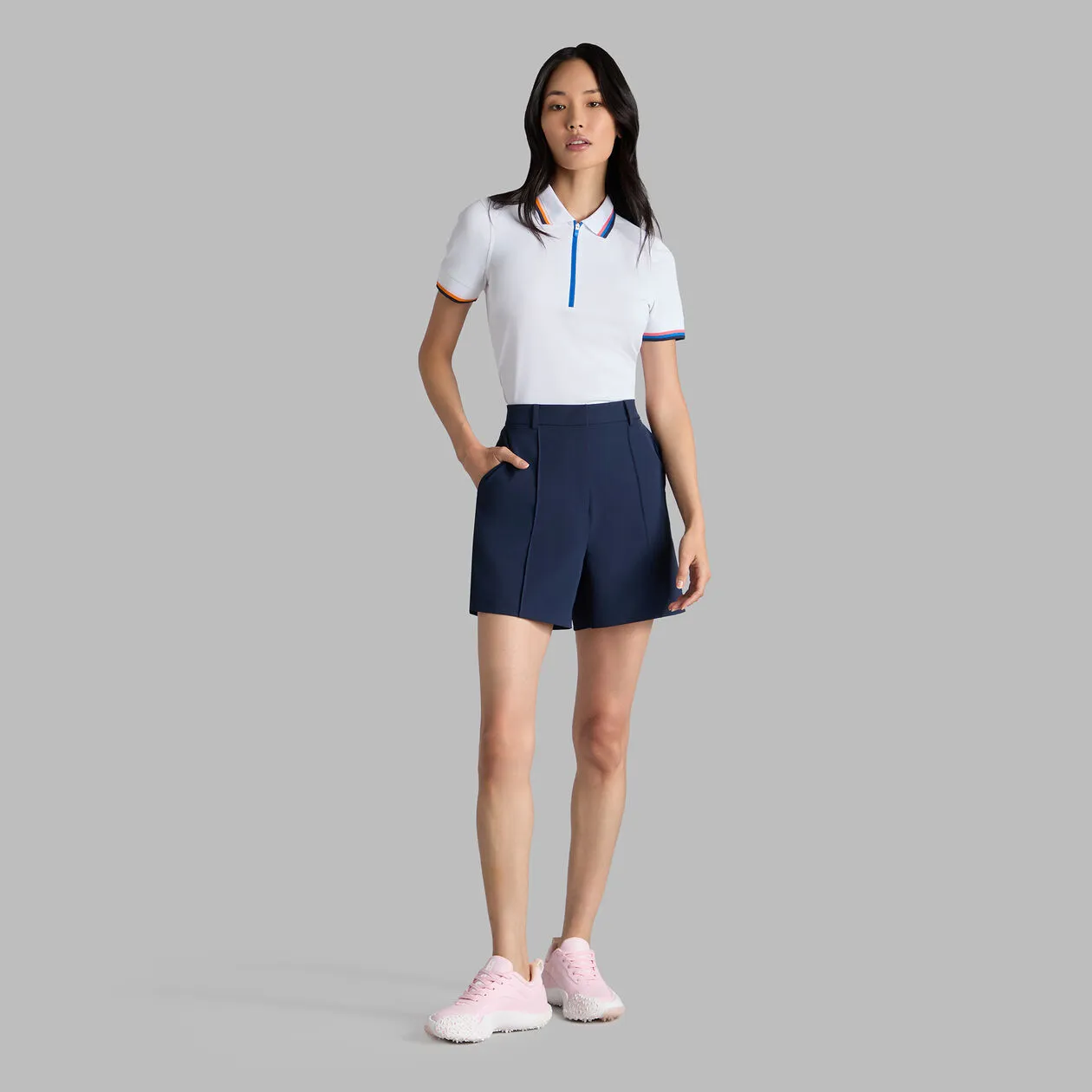 G/Fore Shadow Stretch High Waisted Womens Golf Shorts - Twilight