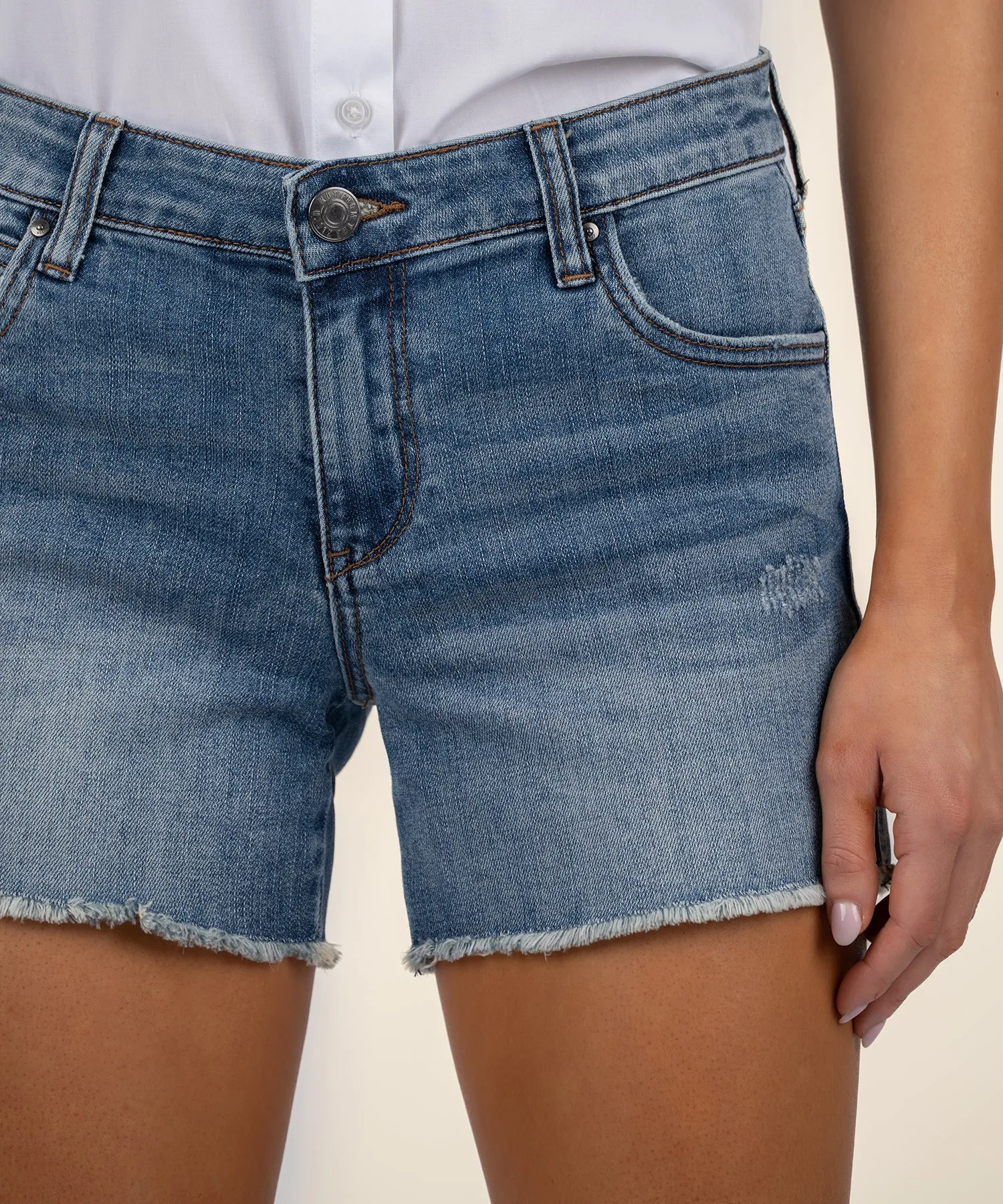 Gidget Mid Rise Fray Short