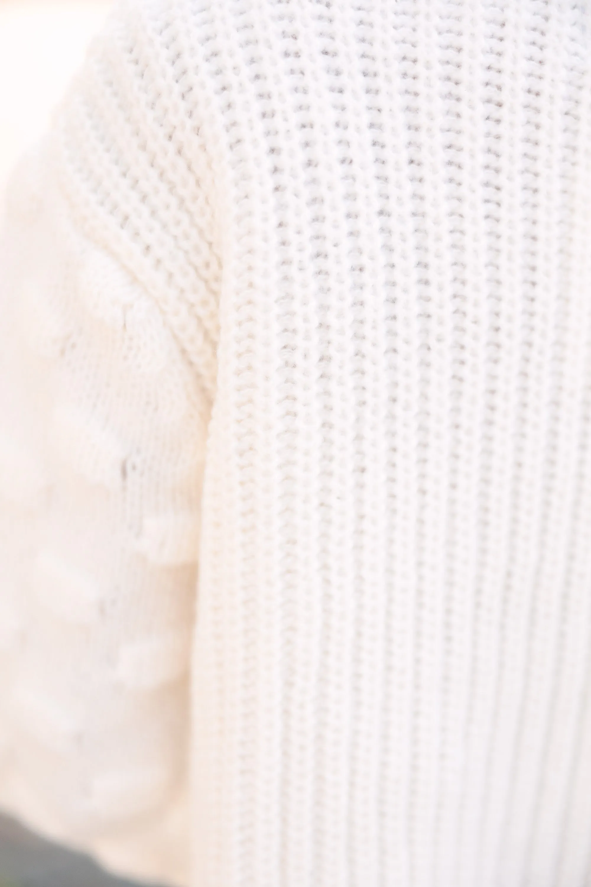 Girls: Make Your Day Ivory White Pompom Cardigan