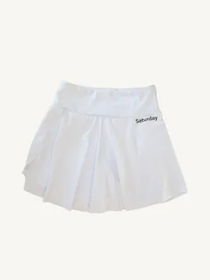 Girls White Tennis Skirt