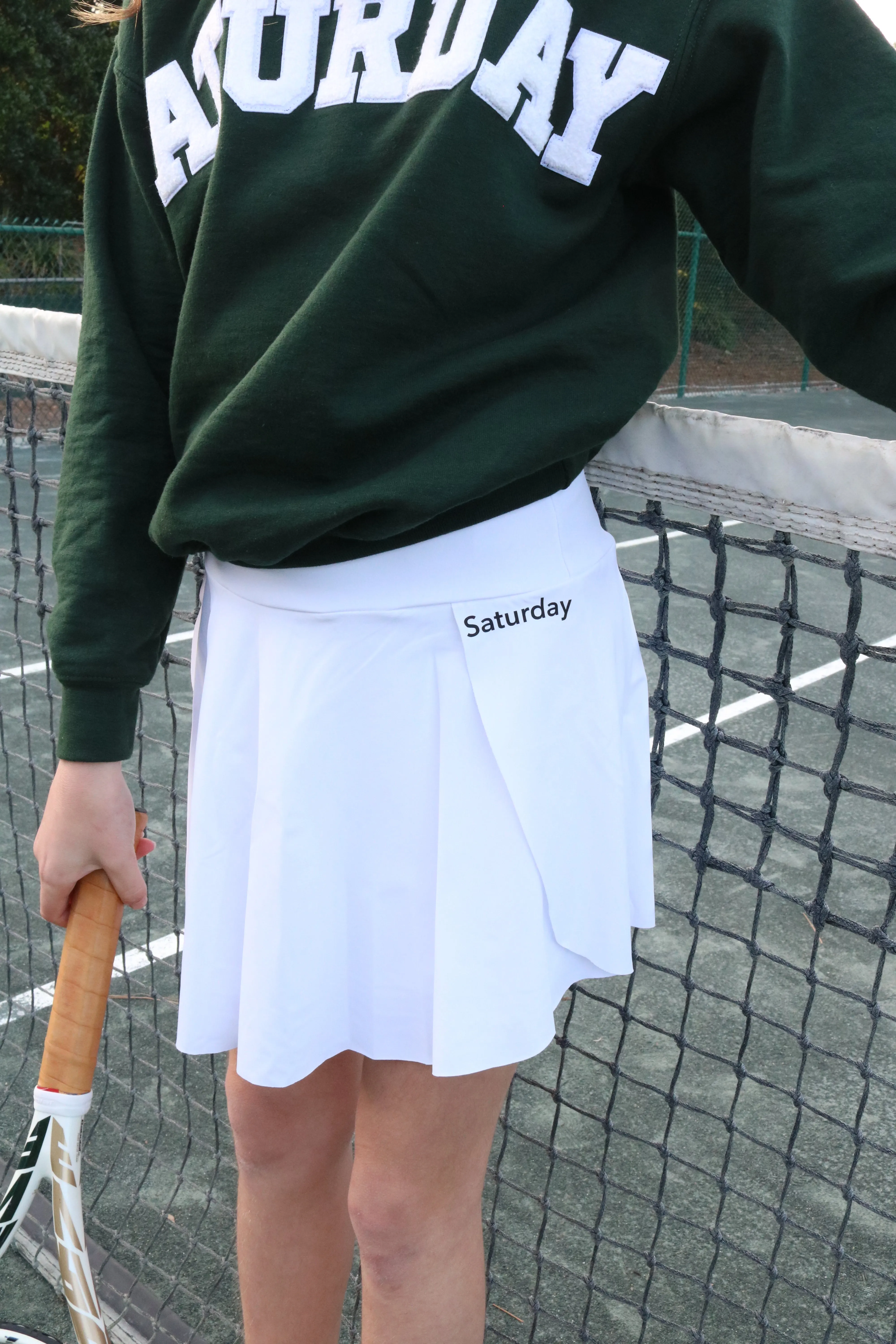 Girls White Tennis Skirt
