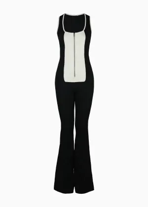 Giselle - Black and White Tuxedo Jumpsuit