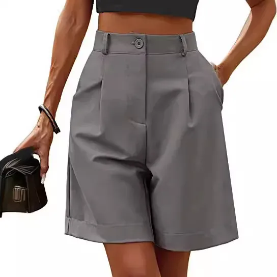 GoldenEra High Waist Pleated Tailored Shorts