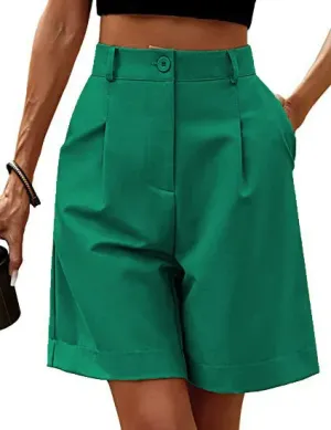 GoldenEra High Waist Pleated Tailored Shorts