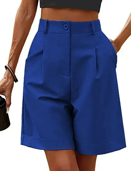GoldenEra High Waist Pleated Tailored Shorts