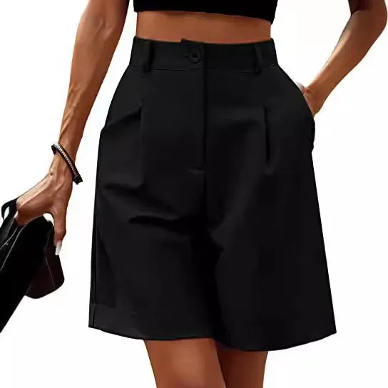 GoldenEra High Waist Pleated Tailored Shorts