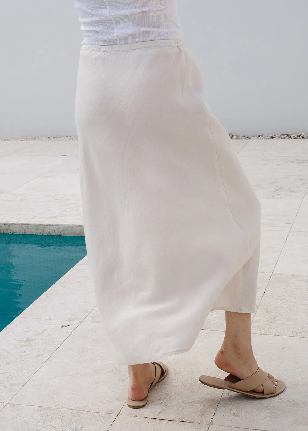 Goondiwindi Cotton Bias Cut Linen Skirt 5197-55-S22
