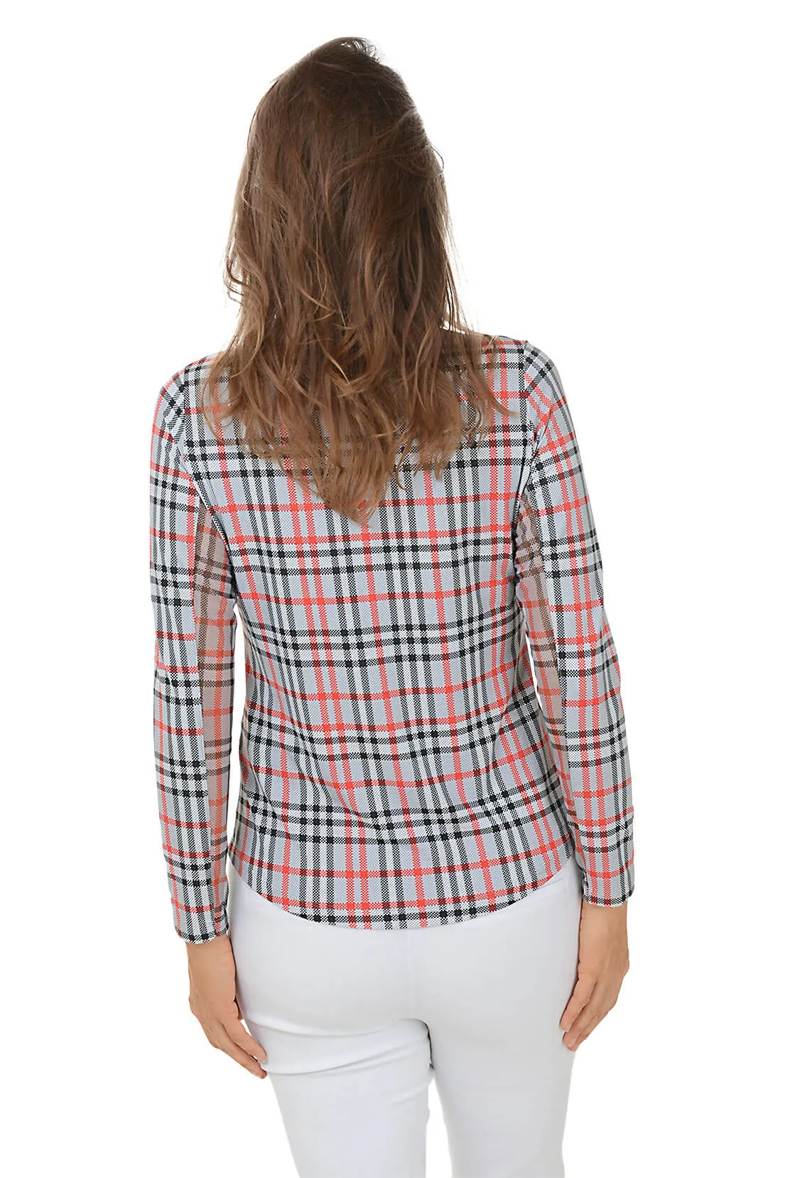 Grey Judith Plaid UPF50  Sun Shirt