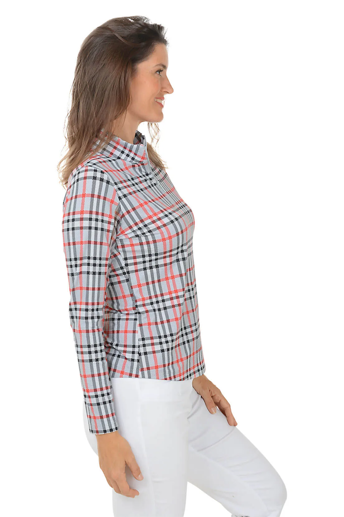 Grey Judith Plaid UPF50  Sun Shirt