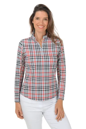 Grey Judith Plaid UPF50  Sun Shirt