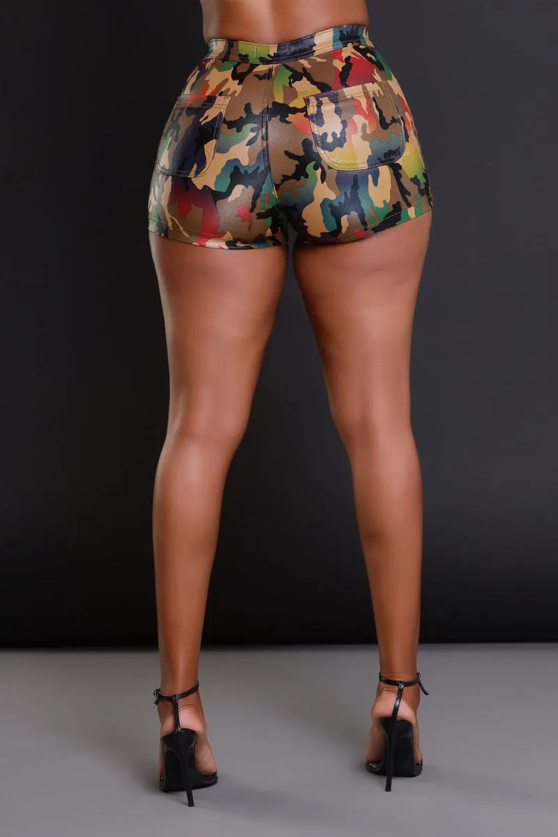 GS3077P - STRETCH DISCO SHORTS (4PCS)