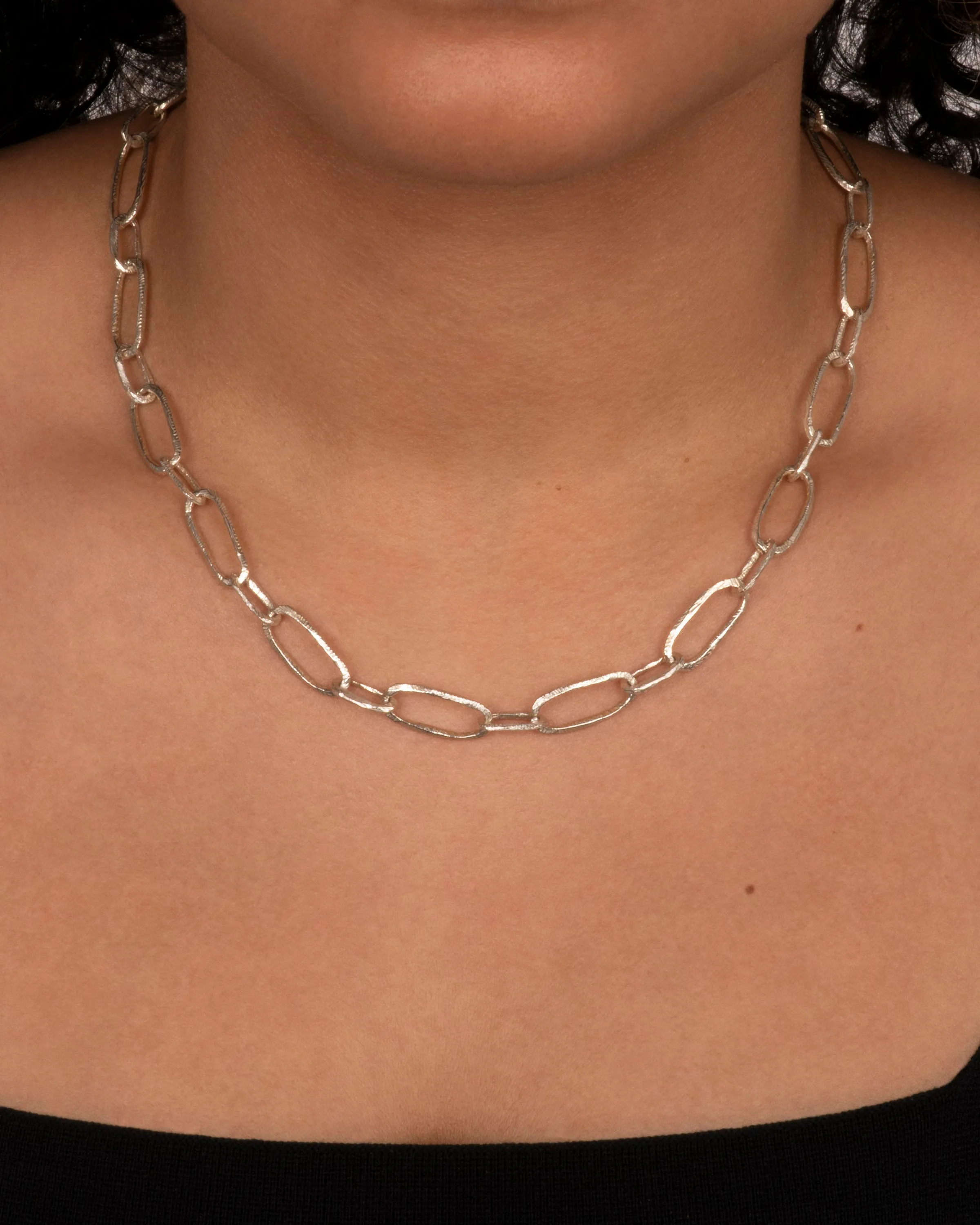 Hand Carved Link Necklace