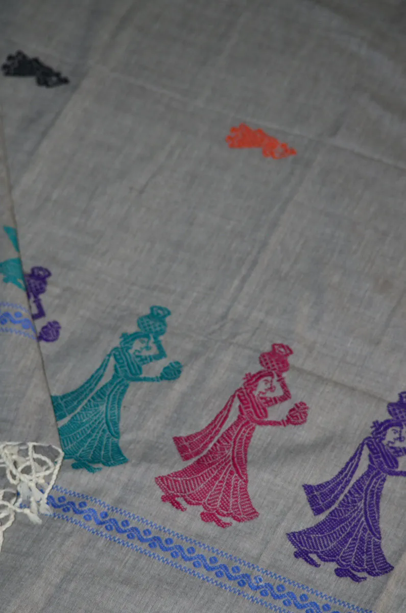Handloom Mercerised Cotton Gollabhama Dupatta