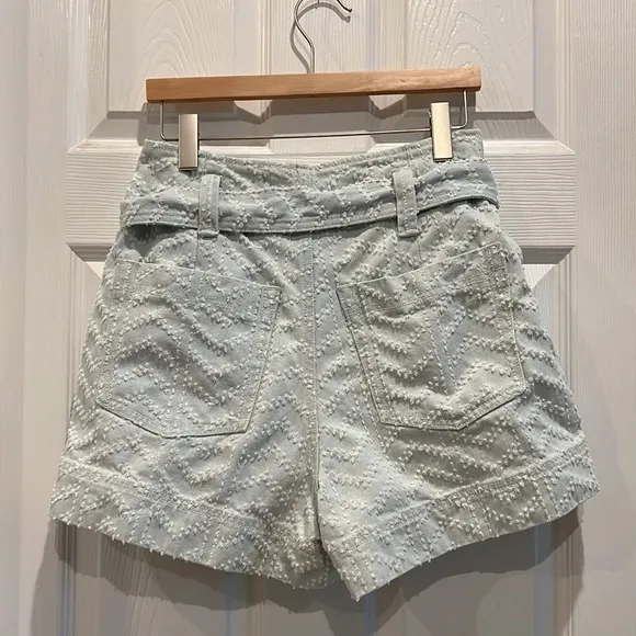 Happy X Nature High Waist Textured Belted Shorts